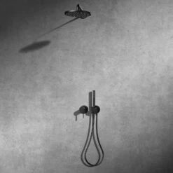 Keuco IXMO Unterputz Duschsystem Mit Einhebelmischer, Stabhandbrause Und Kopfbrause, Rund