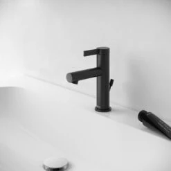 Keuco IXMO Pure Black Selection Einhebel-Waschtischmischer 100, Mit Zugstangen-Ablaufgarnitur -Megabad Verkäufe keuco ixmo pure waschtisch black selection 6823241