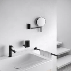 Keuco IXMO Pure Black Selection Einhebel-Waschtischmischer 100, Mit Zugstangen-Ablaufgarnitur -Megabad Verkäufe keuco ixmo pure waschtisch black selection 6823853