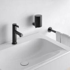 Keuco IXMO Pure Black Selection Einhebel-Waschtischmischer 100, Mit Zugstangen-Ablaufgarnitur -Megabad Verkäufe keuco ixmo pure waschtisch black selection 6824090