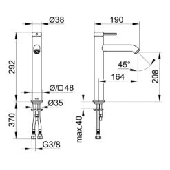 Keuco IXMO Soft Black Selection Einhebel-Waschtischmischer 210, Ohne Ablaufgarnitur -Megabad Verkäufe keuco ixmo soft waschtisch black selection 6798285