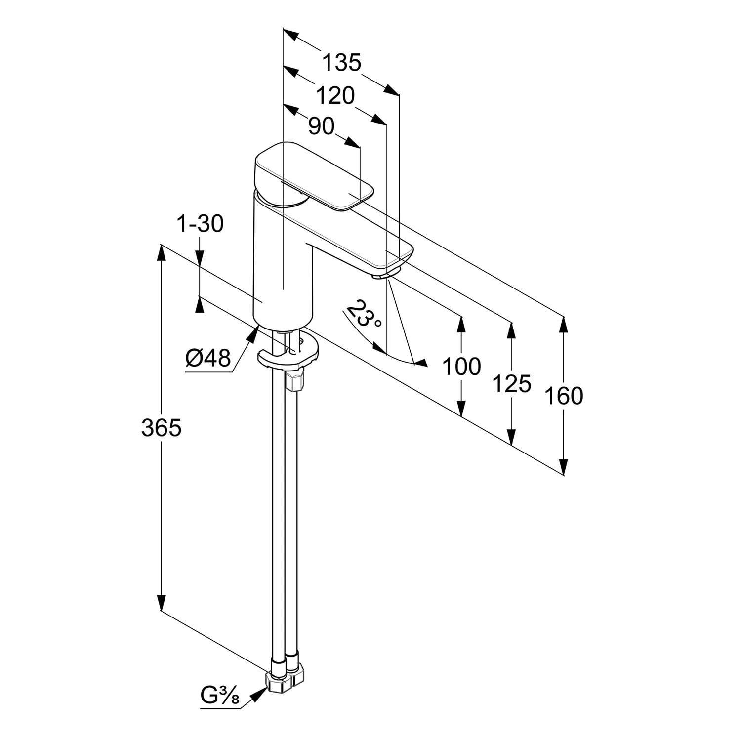 Kludi PURE&STYLE Waschtisch-Einhandmischer 100, Ohne Ablaufgarnitur 4 Kludi PURE&STYLE Waschtisch-Einhandmischer 100, Ohne Ablaufgarnitur – Bild 2