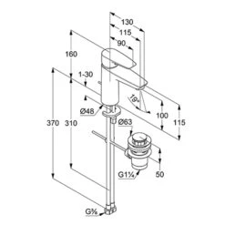 Kludi PURE&SOLID Waschtisch-Einhandmischer 100 Mit Metallablaufgarnitur -Megabad Verkäufe kludi badarmaturen pure solid waschtisch einhandmischer 13853117