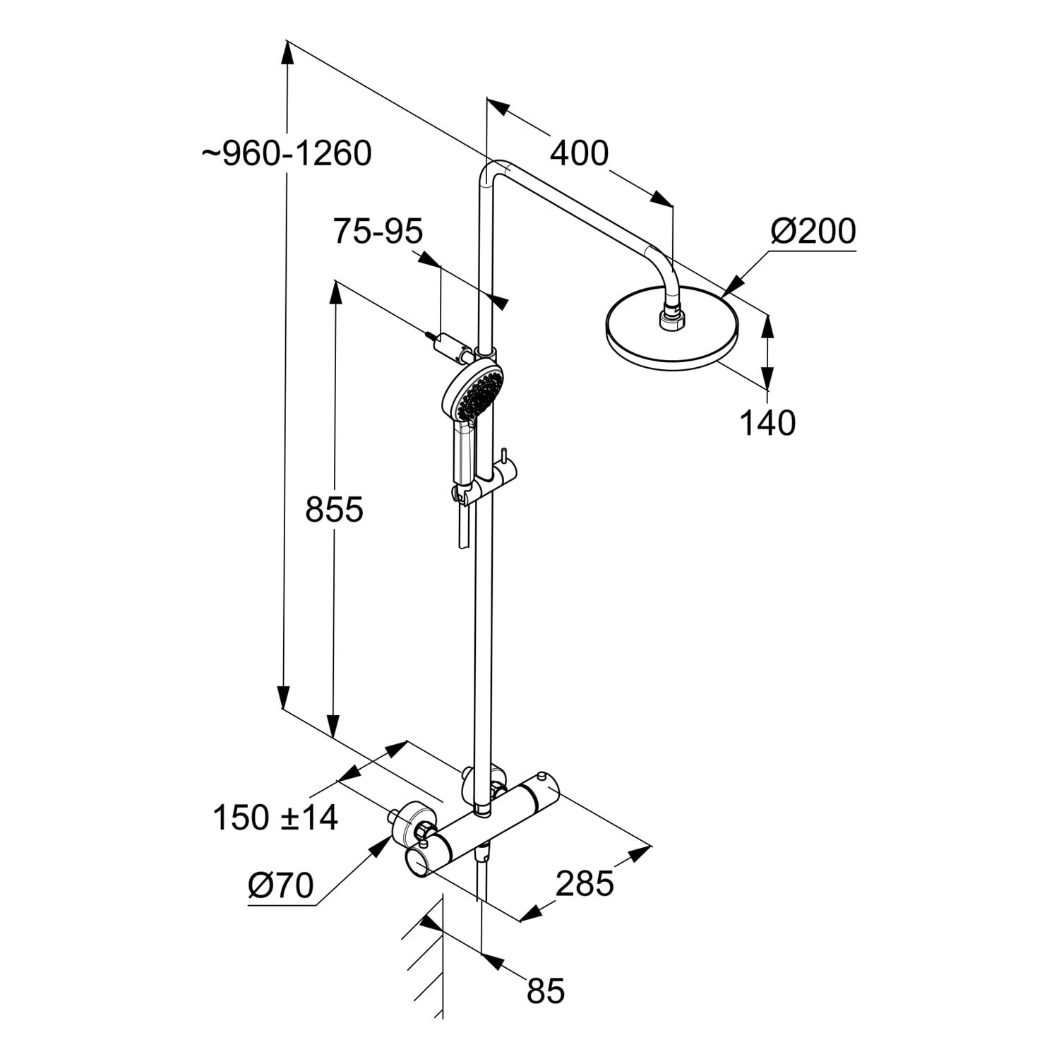 Kludi DIVE Thermostat Dual Shower System SDive 3S 5 Kludi DIVE Thermostat Dual Shower System SDive 3S – Bild 3