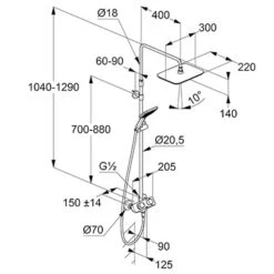 Kludi COCKPIT Explorer Thermostat Dual Shower System 5 Kludi COCKPIT Explorer Thermostat Dual Shower System -Megabad Verkäufe kludi dusche kollektionen duschsysteme cockpit 6765748