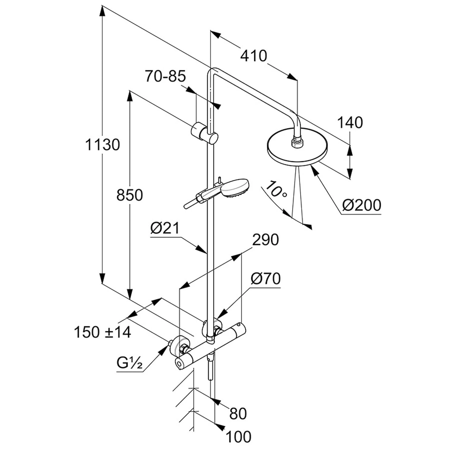 Kludi LOGO Thermostat Dual Shower System 7 Kludi LOGO Thermostat Dual Shower System – Bild 5