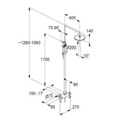 Kludi LOGO NEO Aufputz Einhebelmischer-Duschsystem Mit Wanneneinlauf -Megabad Verkäufe kludi duschsysteme logo neo aufputz enhebelmischer 13830895