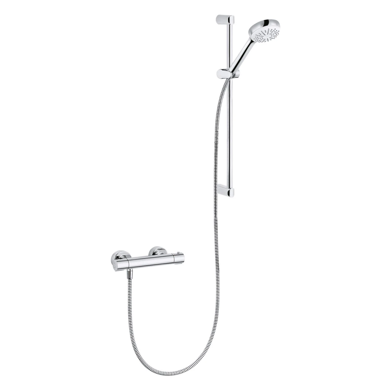 Kludi LOGO NEO Brause-Set Mit Thermostatarmatur 1 Strahlart, Mit Wandstange 60 Cm 3 Kludi LOGO NEO Brause-Set Mit Thermostatarmatur 1 Strahlart, Mit Wandstange 60 Cm