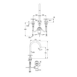 Kludi NOVA FONTE Classic 3-Loch-Waschtischarmatur Für Standmontage -Megabad Verkäufe kludi nova fonte waschtisch classic waschtischarmatur 5451944