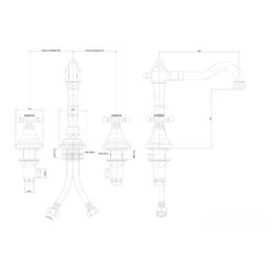 Kronenbach IOTA 2.0 Dreiloch-Waschtischarmatur Ohne Ablaufgarnitur -Megabad Verkäufe kronenbach badarmaturen iota waschtisch dreiloch waschtischarmatur 4847828