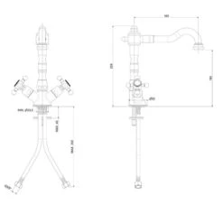 Kronenbach IOTA 2.0 Zweigriff-Waschtischarmatur Mit Ablaufgarnitur -Megabad Verkäufe kronenbach badarmaturen iota waschtisch zweigriff waschtischarmatur 5016665