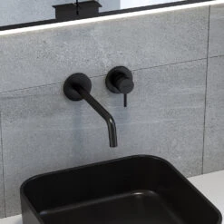 Kronenbach Lima 2.0 Black Waschtisch-Wandarmatur 24,5 Cm Inkl. Grundkörper
