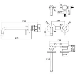 Kronenbach Lima 2.0 Black Waschtisch-Wandarmatur 24,5 Cm Inkl. Grundkörper 13 Kronenbach Lima 2.0 Black Waschtisch-Wandarmatur 24,5 Cm Inkl. Grundkörper -Megabad Verkäufe kronenbach badarmaturen lima 2 waschtisch black 6853271