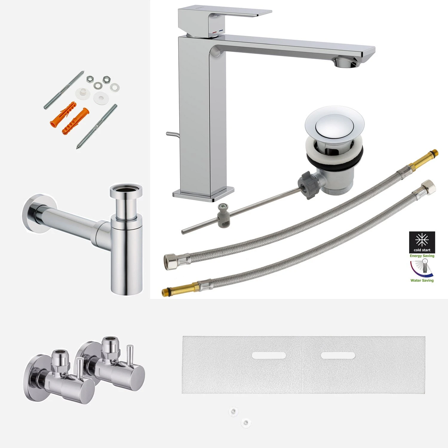 Kronenbach Quara 3.0 Montage- Und Armaturenset XL Für Waschtisch 3 Kronenbach Quara 3.0 Montage- Und Armaturenset XL Für Waschtisch