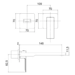 Kronenbach Quara 3.0, Set Waschtisch-Einhebelmischer Unterputz Incl. Grundkörper, Ausladung 15 Cm, Wassersparend -Megabad Verkäufe kronenbach badarmaturen quara 3 set waschtisch 13817805