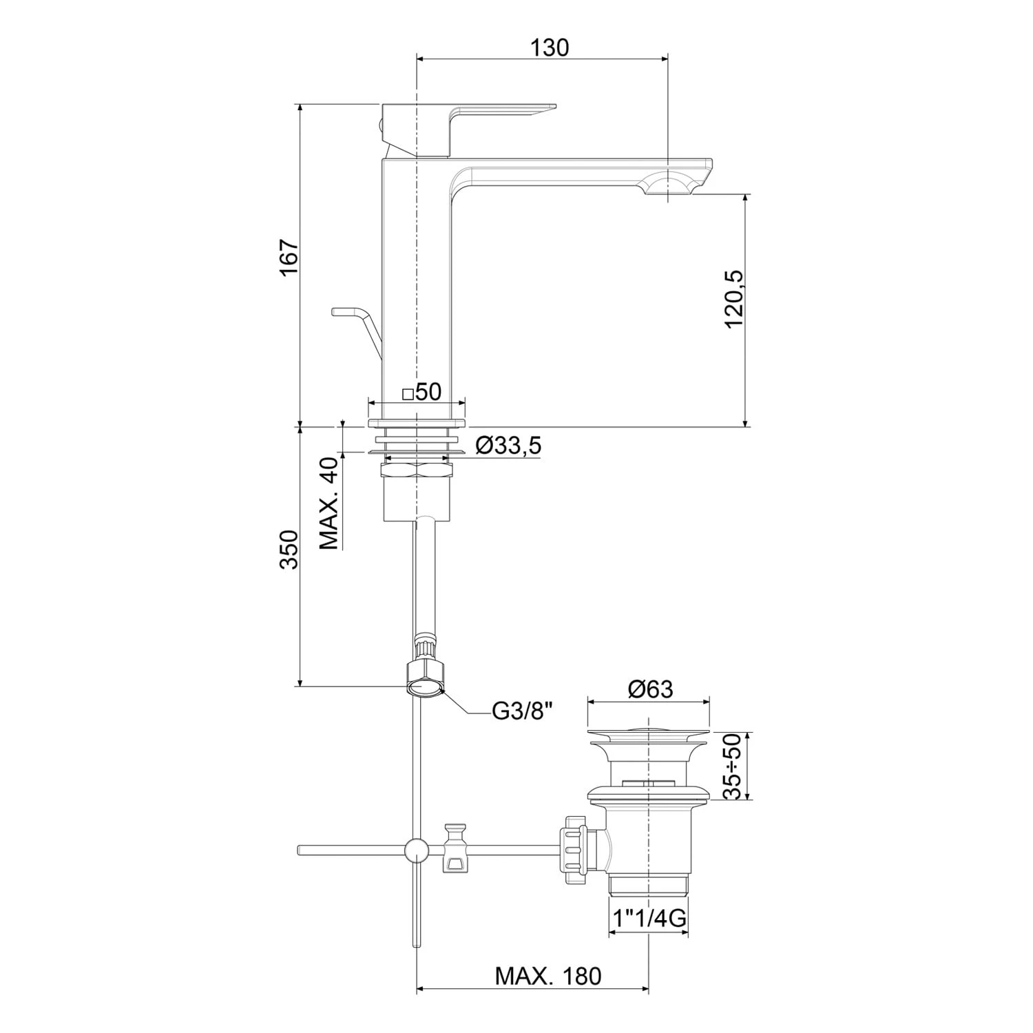 Kronenbach Quara 3.0 Waschtisch-Einhebelmischer Mit Ablaufgarnitur 7 Kronenbach Quara 3.0 Waschtisch-Einhebelmischer Mit Ablaufgarnitur – Bild 5