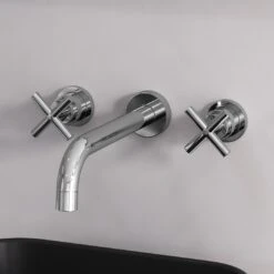 Kronenbach Zeta 2.0 Dreiloch-UP-Waschtischmischer Ausladung 18 Cm