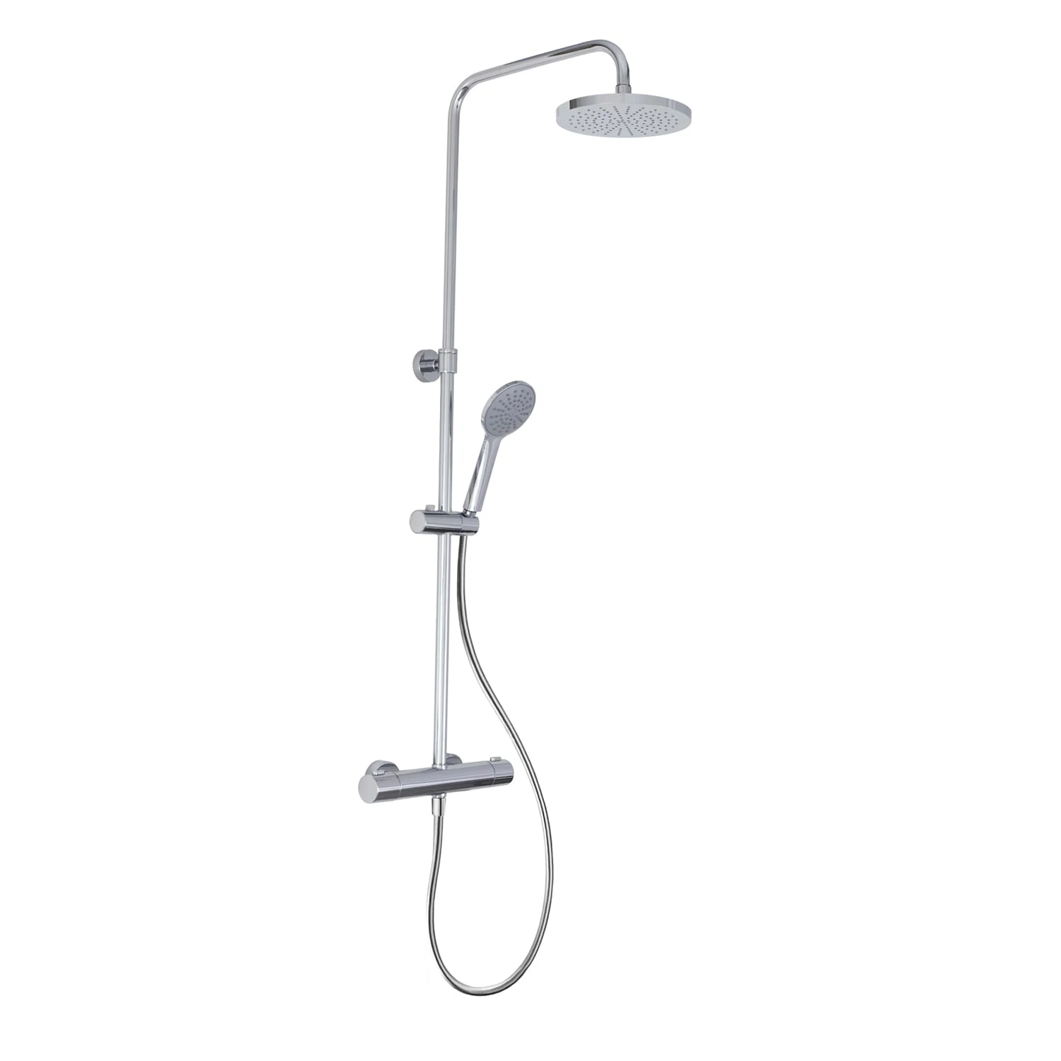 Kronenbach Aufputz-Duschsystem Rund Mit Thermostat Und Kopfbrause Ø 20cm 4 Kronenbach Aufputz-Duschsystem Rund Mit Thermostat Und Kopfbrause Ø 20cm – Bild 2