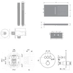 Kronenbach Smart Push Thermostat Duschsystem Unterputz Für 3 Verbraucher, Rund -Megabad Verkäufe kronenbach duschsysteme lima 2 unterputz mit 12847719