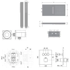 Kronenbach Smart Push Thermostat Duschsystem Unterputz Für 3 Verbraucher, Eckig -Megabad Verkäufe kronenbach duschsysteme quara 2 unterputz mit 12841430