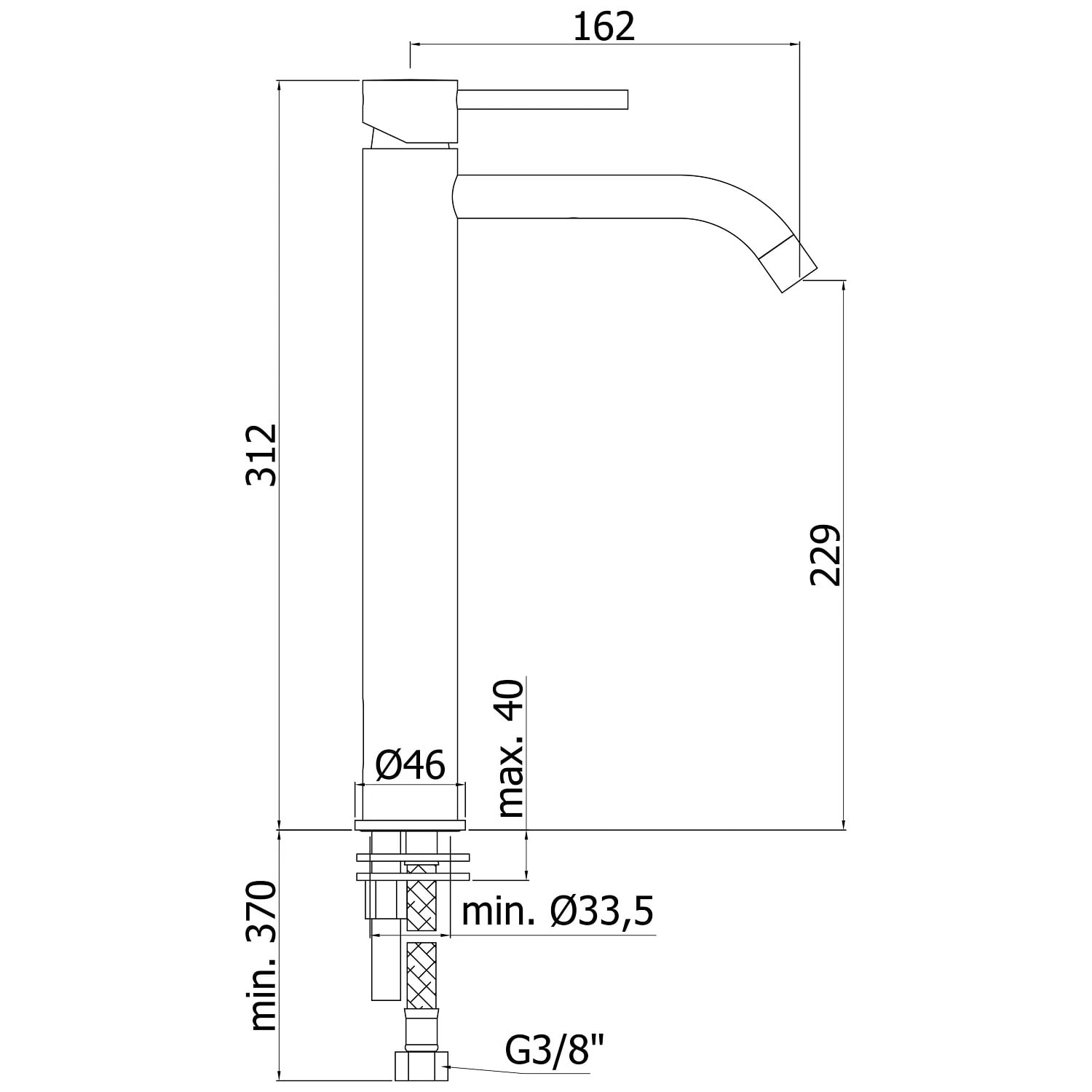 Kronenbach Lima 2.0 White Waschtischeinhebelmischer XXL Für Schalenbecken 6 Kronenbach Lima 2.0 White Waschtischeinhebelmischer XXL Für Schalenbecken – Bild 4