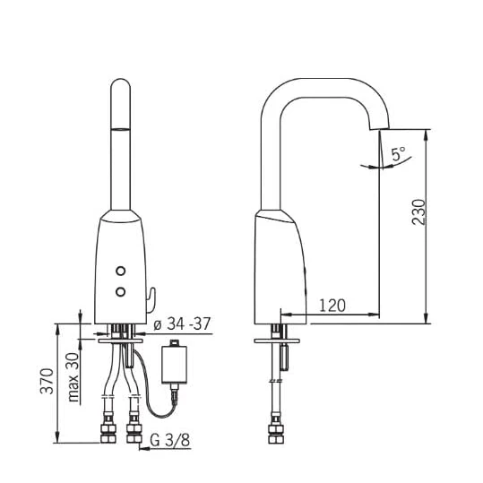 Hansa HANSAELECTRA Waschtisch-Elektronik-Batterie, Batteriebetrieb, Mit Bluetooth 4 Hansa HANSAELECTRA Waschtisch-Elektronik-Batterie, Batteriebetrieb, Mit Bluetooth – Bild 2
