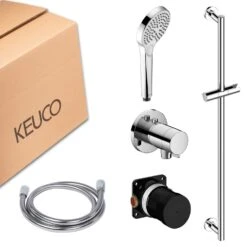 Keuco IXMO Unterputz Duschsystem Mit Thermostat-Brausearmatur, Handbrause Und Brausestange, Rund -Megabad Verkäufe marken keuco ixmo duschsysteme 13881754