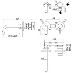 Kronenbach Lima 2.0 Black Waschtisch-Wandarmatur 17,5 Cm Inkl. Grundkörper 15 Kronenbach Lima 2.0 Black Waschtisch-Wandarmatur 17,5 Cm Inkl. Grundkörper -Megabad Verkäufe marken kronenbach badarmaturen lima 2 0 waschtisch kronenbach lima 2 0 black waschtisch wandarmatur 17 5 cm kopie 6439066