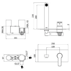 House 2.0 Waschtischbatterie Unterputz Ausladung 20 Cm, Inkl. Grundkörper -Megabad Verkäufe megabad profi collection badarmaturen house 2 4215184