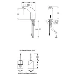 MEPA Sanicontrol WT-Armatur Saniline Dolphin2 VG Batterie -Megabad Verkäufe mepa armaturen sanicontrol wt saniline dolphin2 13582993