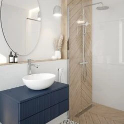 OLTENS Atran Duschsystem Mit Aufputz-Thermostat, Handbrause Und Kopfbrause Rund -Megabad Verkäufe oltens duschsysteme atran mit aufputz thermostat 13376174