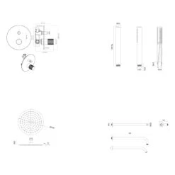 OLTENS Hamnes Duschsystem Mit Unterputz-Armatur, Stabhandbrause Und Kopfbrause Rund Ø 30 Cm -Megabad Verkäufe oltens duschsysteme hamnes mit unterputz armatur 13376002