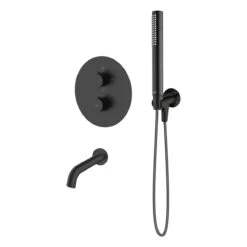 OLTENS Katla Duschsystem Mit Unterputz-Thermostat-Armatur, Stabhandbrause Und Wanneneinlauf