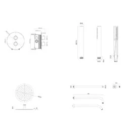 OLTENS Katla Duschsystem Mit Unterputz-Thermostat-Armatur, Stabhandbrause Und Kopfbrause Rund -Megabad Verkäufe oltens duschsysteme katla mit unterputz thermostat 13376004
