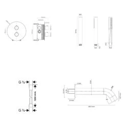 OLTENS Katla Duschsystem Mit Unterputz-Thermostat-Armatur, Stabhandbrause Und Wanneneinlauf -Megabad Verkäufe oltens duschsysteme katla mit unterputz thermostat 13376008