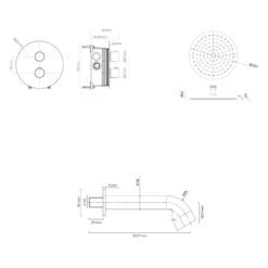 OLTENS Katla Duschsystem Mit Unterputz-Thermostat-Armatur, Stabhandbrause, Kopfbrause Rund Und Wanneneinlauf -Megabad Verkäufe oltens duschsysteme katla mit unterputz thermostat 13376010