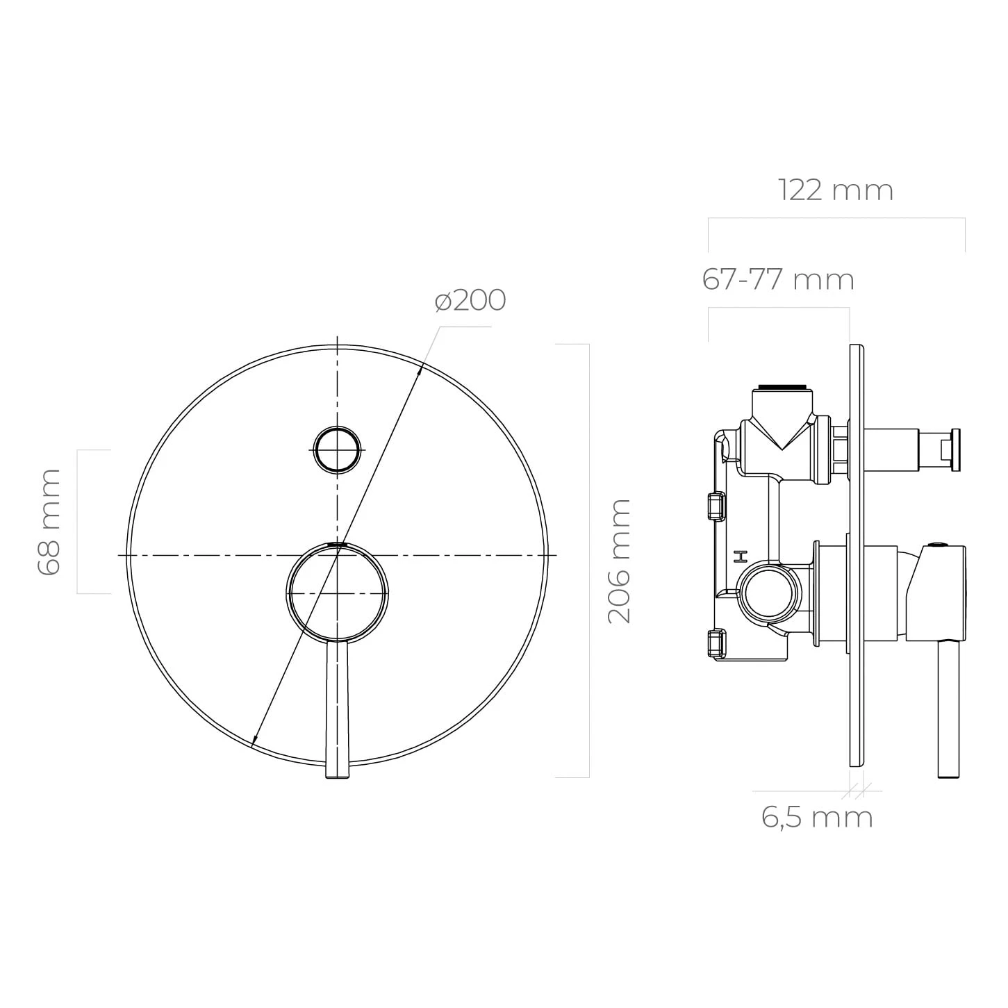 OLTENS Molle Duschsystem Mit Unterputz-Armatur, Stabhandbrause Und Kopfbrause Rund Ø 30 Cm 7 OLTENS Molle Duschsystem Mit Unterputz-Armatur, Stabhandbrause Und Kopfbrause Rund Ø 30 Cm – Bild 5
