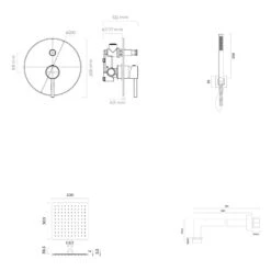 OLTENS Molle Duschsystem Mit Unterputz-Armatur, Stabhandbrause Und Kopfbrause Eckig -Megabad Verkäufe oltens duschsysteme molle mit unterputz armatur 13375995