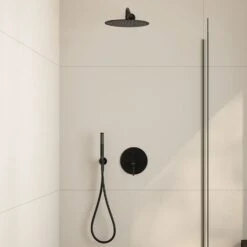 OLTENS Molle Duschsystem Mit Unterputz-Armatur, Stabhandbrause Und Kopfbrause Rund Ø 30 Cm