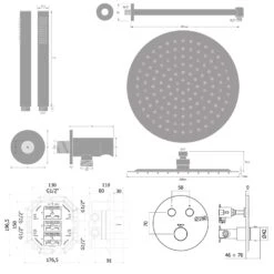 Pianura Stella Duschsystem Unterputz Mit Smart Push Thermostat Für 2 Verbraucher -Megabad Verkäufe pianura badarmaturen stella dusche duschsystem unterputz 12511908