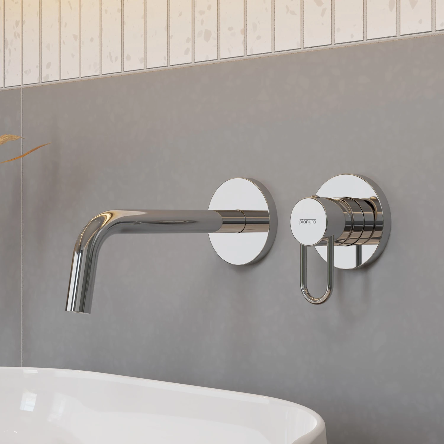 Pianura Stella Waschtisch-Wandarmatur 24,8 Cm Inkl. Grundkörper, Wassersparend 3 Pianura Stella Waschtisch-Wandarmatur 24,8 Cm Inkl. Grundkörper, Wassersparend