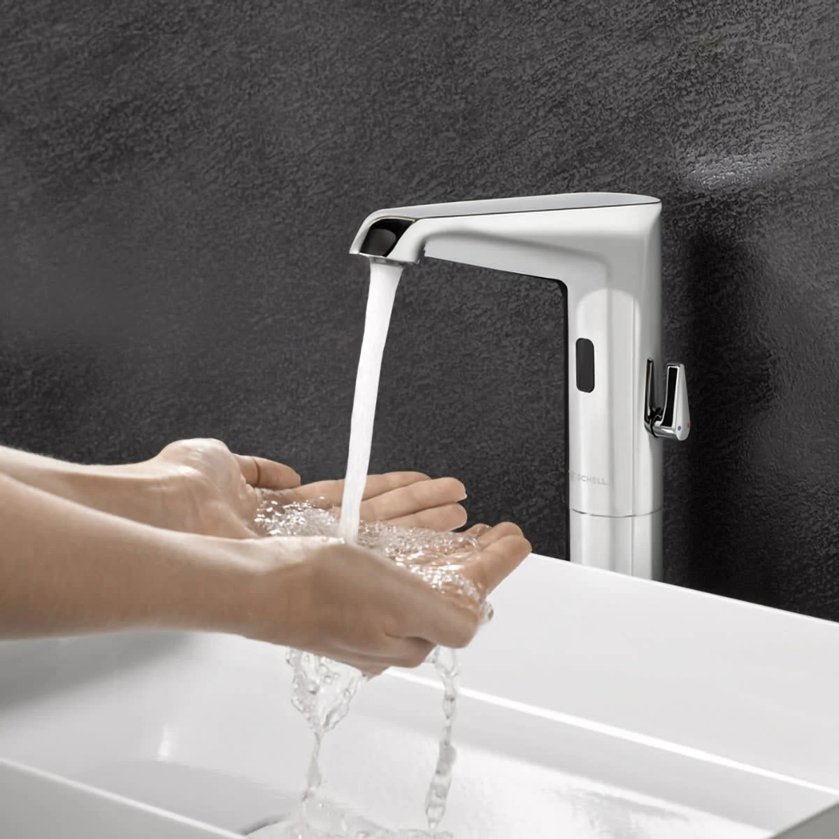 Schell XERIS E² Elektronische Waschtisch-Armatur Mit Stecker-Netzteil, Hochdruck-Mischwasser, L 5 Schell XERIS E² Elektronische Waschtisch-Armatur Mit Stecker-Netzteil, Hochdruck-Mischwasser, L – Bild 3