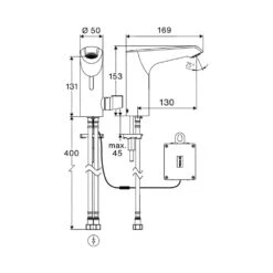 Schell XERIS E² Elektronische Waschtisch-Thermostatarmatur Mit Batteriebetrieb, Hochdruck-Mischwasser, M -Megabad Verkäufe schell badarmaturen xeris elektronische waschtisch hd 13924553