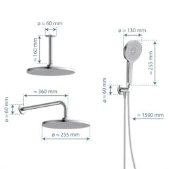 Schütte KARIBIK Duschsystem Mit Kopfbrause Und Handbrause, Ohne Armatur -Megabad Verkäufe schuette duschsysteme aquadot mit kopfbrause und 13927013