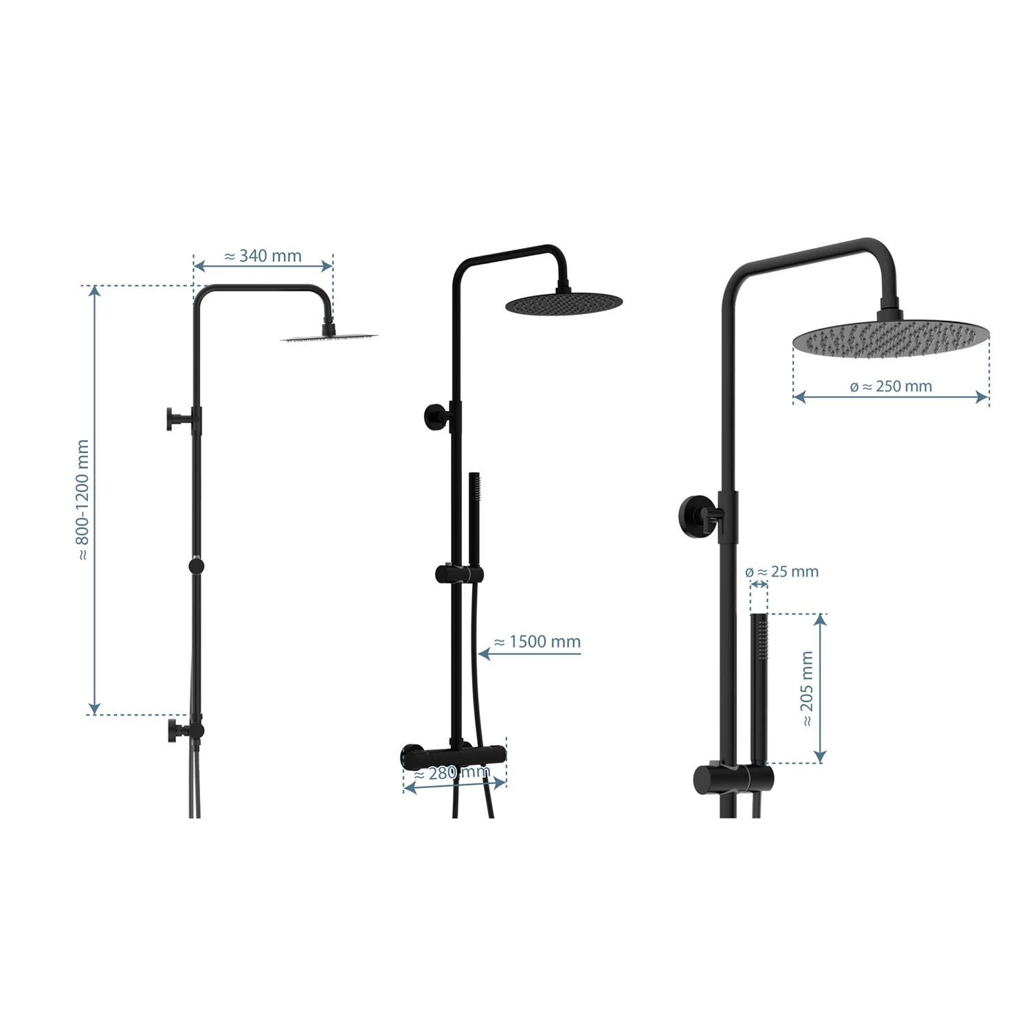 Schütte AQUADUCT Überkopf-Brauseset Mit Thermostatarmatur 7 Schütte AQUADUCT Überkopf-Brauseset Mit Thermostatarmatur – Bild 5