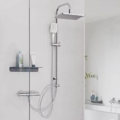 Schütte MALLORCA Duschsystem Mit Kopfbrause Und Handbrause, Ohne Armatur