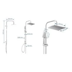 Schütte MALLORCA Duschsystem Mit Kopfbrause Und Handbrause, Ohne Armatur -Megabad Verkäufe schuette duschsysteme mallorca mit kopfbrause und 12499102