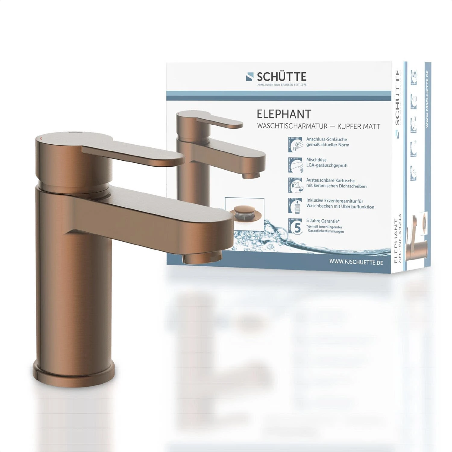 Schütte ELEPHANT Waschtischarmatur Mit Ablaufgarnitur Pop Up 8 Schütte ELEPHANT Waschtischarmatur Mit Ablaufgarnitur Pop Up – Bild 6