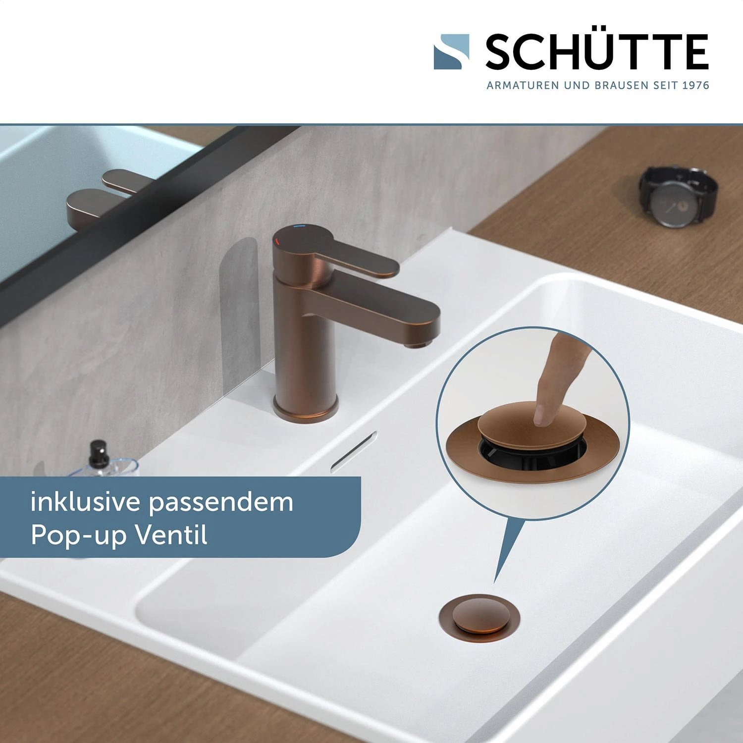 Schütte ELEPHANT Waschtischarmatur Mit Ablaufgarnitur Pop Up 10 Schütte ELEPHANT Waschtischarmatur Mit Ablaufgarnitur Pop Up – Bild 8