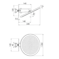 Steinberg Serie 390 Wall Rain Regenpaneel -Megabad Verkäufe steinberg sensual rain regenbrausen serie 390 13509918